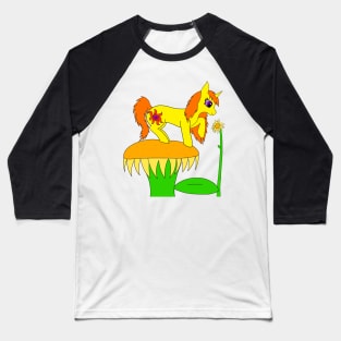 Sunflower Unicorn Baseball T-Shirt